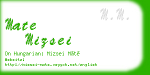 mate mizsei business card