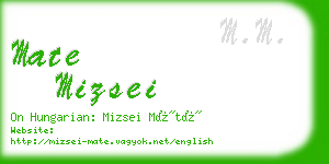 mate mizsei business card